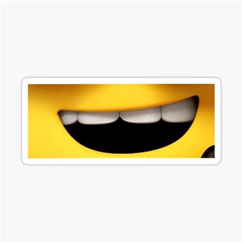 Minions Mouth Teeth For Children Sticker For Sale By Lckees Redbubble
