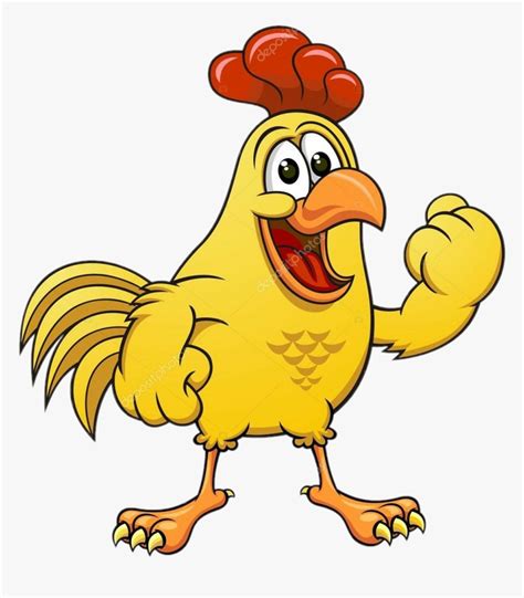 Yellow Chicken Cartoon Clipart Png Download Chicken Funny Vector