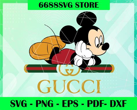 Disney Inspired Gucci Pattern Luxury Logo Mickey Mouse Graphic Art