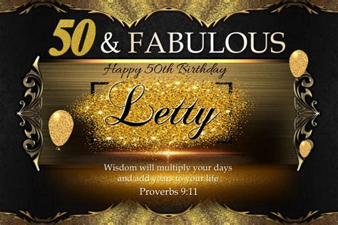 Unique Happy 50th Birthday Background Design Ideas For A Milestone