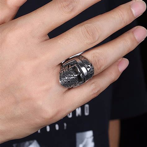 Punk Rock Knights Men Ring Seal Vintage Jewelry Male Rings Titanium