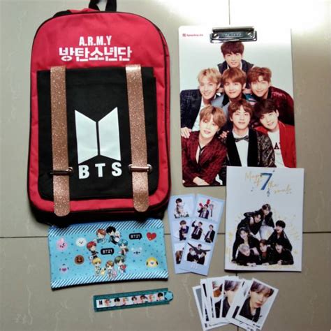 Bt21 Bags Red Bts Bags Shopee Malaysia