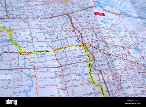 Western United States Road Map Hi Res Stock Photography And Images Alamy