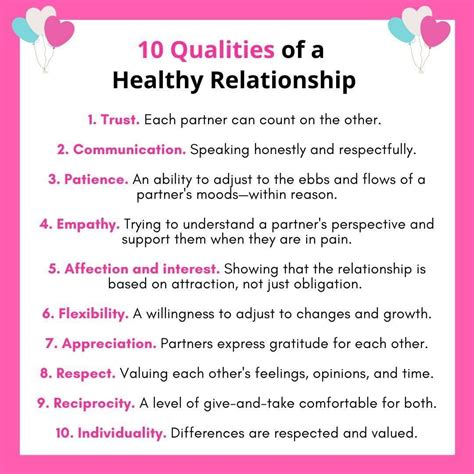 10 Qualities of a Healthy Relationship | Healthy relationships, Relationship therapy, Relationship
