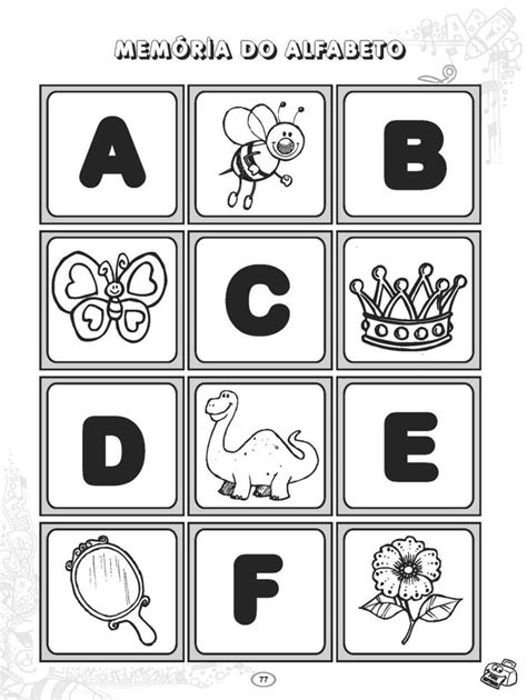8 Jogos Da Memória Do Alfabeto Para Imprimir Educação Infantil