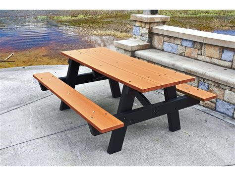 Frog Furnishings A Frame Recycled Plastic 8 Ft 96 W X 60 D Rectangular Picnic Table Jhpbapic8