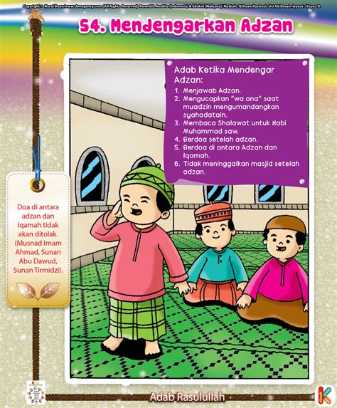 Kumandangnya adzan dalam sehari semalam setidaknya akan terdengar sebanyak 5 kali sesuai dengan waktu sholat 5 waktu. Hadits Diam Ketika Adzan - Gambar Islami