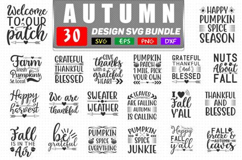 30 Autumn Quotes Svg Bundle Autumn T Shirt Design By Teewinkle