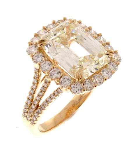 18kt Yellow Gold Diamond Ring Engagement Rings Bridal Jewelry