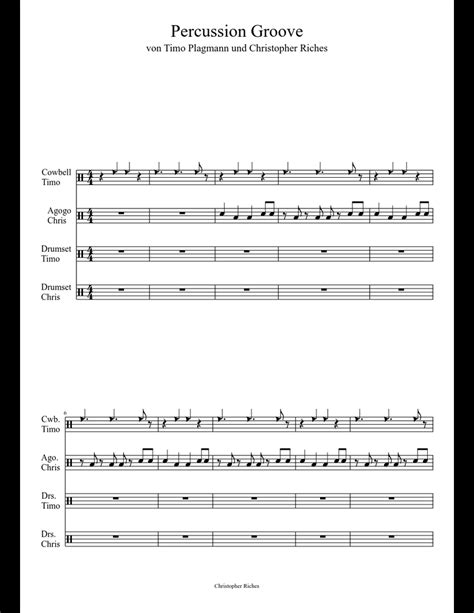Percussion Groove Sheet Music For Percussion Download Free In Pdf Or Midi