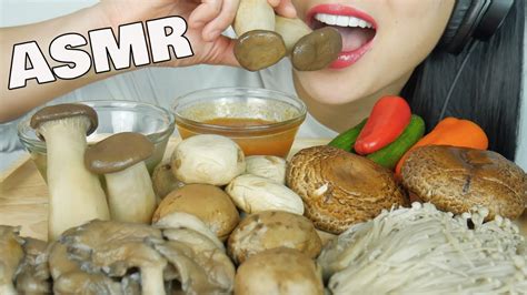 asmr satisfying crunch mushrooms eating sounds no talking sas asmr youtube
