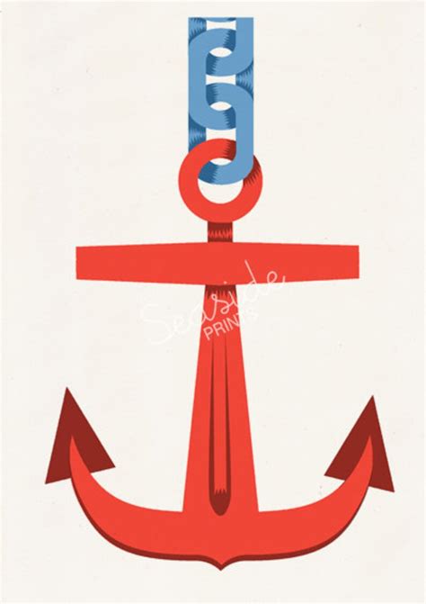 nautic poster anchor aweigh ii sea life print ntc010 etsy