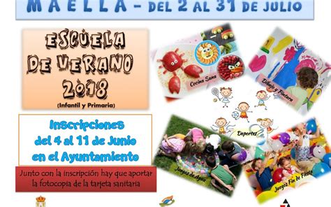 ESCUELA DE VERANO 2018 Ayuntamiento De Maella