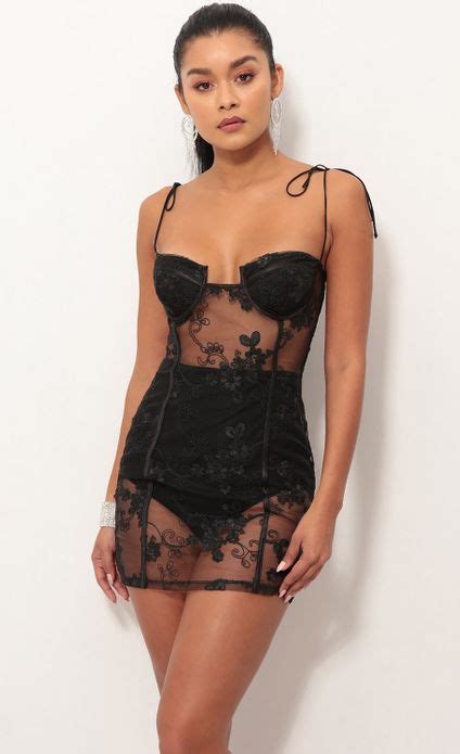 Party Dresses Ever Lace Corset Dress In Black