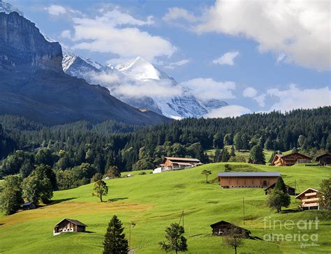 Mountain Village In The Swiss Alps Photograph By Yefim Bam