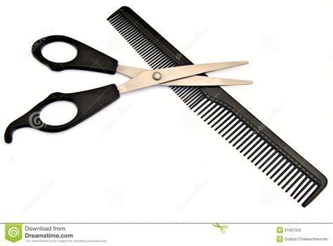 Scissors Over Comb Haircut Stock Image Image Of Instrument 21997323