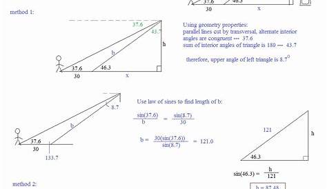 six trigonometric ratios worksheets answers