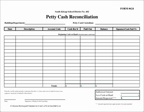 50 Free Petty Cash Log Sheet Ufreeonline Template