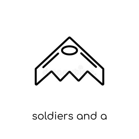 Soldados Y Un Icono Del Arma En Estilo De Moda Del Diseño Soldados Y Un