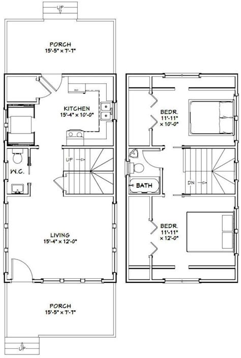 16x30 House 878 Sq Ft Pdf Floor Plan Instant Download Etsy A Frame