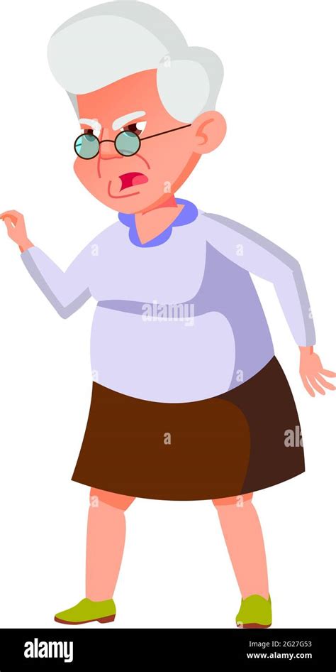 Angry Old Lady Cartoon