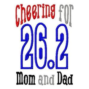 Cheering For Mom And Dad 26 2 Marathon Applique Machine Etsy