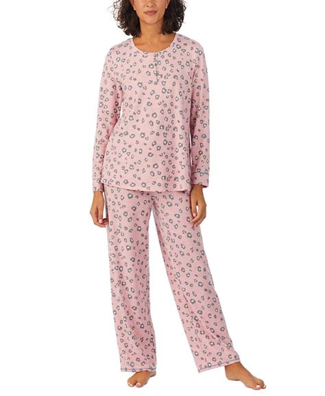 cuddl duds women s 2 pc brushed sweater knit printed long sleeve pajamas set macy s