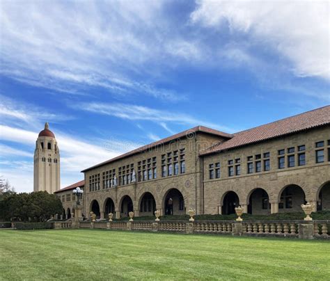 Hoover Tower And Lane History Corner Building On Beautiful Campus Of