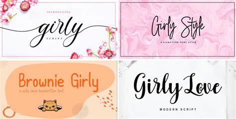 30 Girly Fonts To Add A Lovely And Cute Vibe To Your Design Fontarget