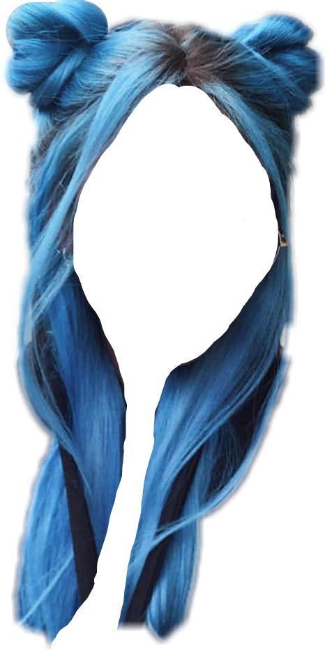 Wig Wigs Hair Bluehair Blue Freetoedit Sticker By Sudneh