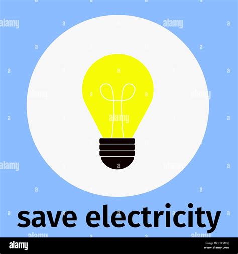 Save Electricity Icon Vector Incandescent Lamp Yellow Light A Call