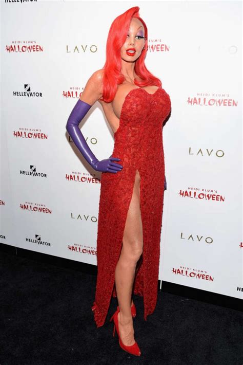 Actor colton haynes as ursula if you're referring to the general appearance of the co. Heidi Klum turns sexy Jessica Rabbit for Halloween Bash