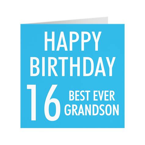 Happy 16th Birthday Grandson Images Printable Template Calendar