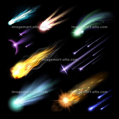 Light Effects Set Light Effects Set With Colorful Meteors Fireballs