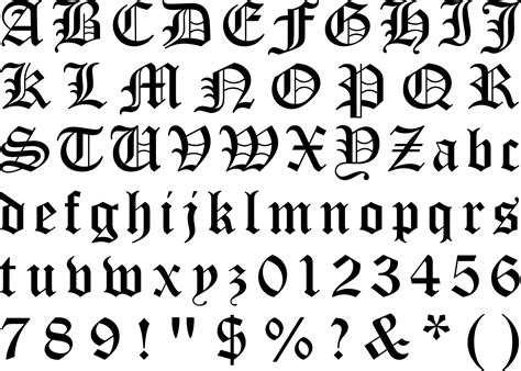 Calligraphy Old English Lettering Alphabet English Calligraphy