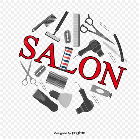 Hair Cut Salon Png Transparent Vector Art Salon And Hair Cutting Tools