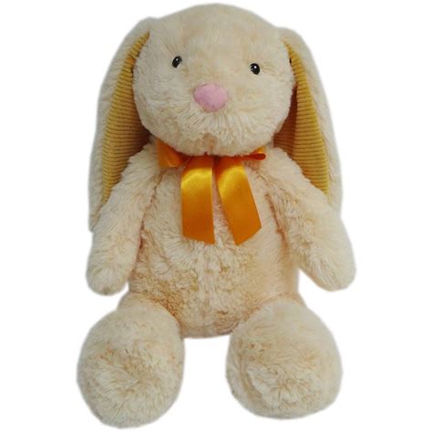 Easter Bunny Plush Toy With Orange Bow Each Woolworths