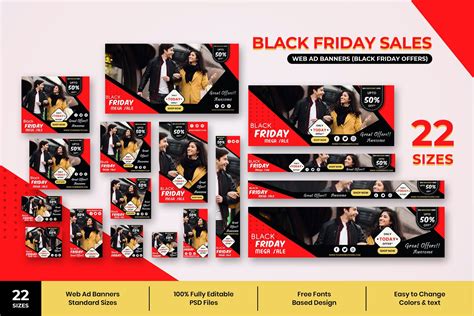 Black Friday Web Ad Banner Templates Black Friday Web Ad Banners