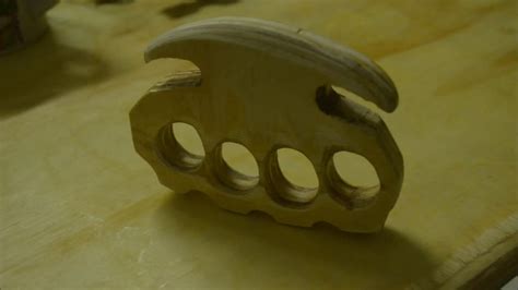 Making A Wooden Knuckle Duster Youtube