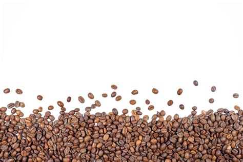 Premium Photo Roasted Coffee Beans Isolated On A White Background Top