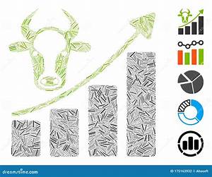 Line Collage Cattle Chart Grow Up Stock Illustration Illustration Of