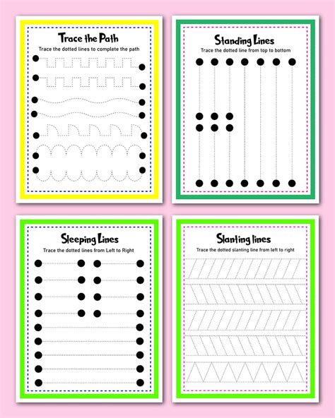 Homeschool Printables Pencil Control Tracing Worksheets Pre Writing Practice Tracing Sheet