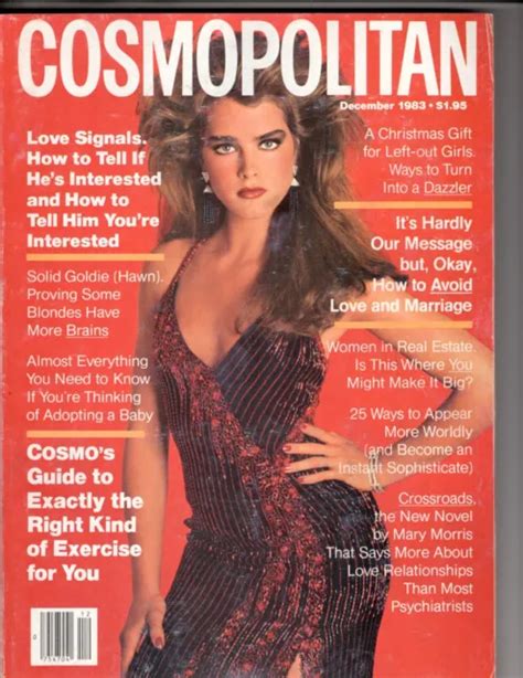 vintage cosmopolitan magazine december 1983 cover girl model brooke shields 31 99 picclick