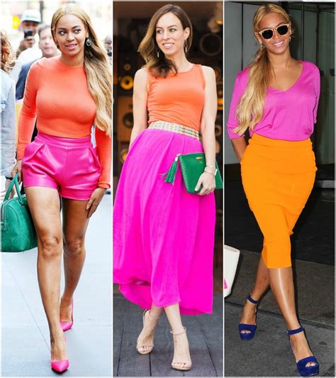 Orange setzt sich zusammen aus rot und gelb ist also eine sekundärfarbe, d.h. Celebrity Fashion | Beyonce in Pink and Orange