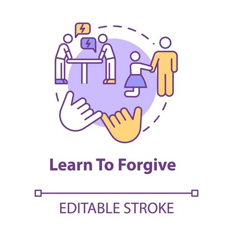 Learn To Forgive Concept Icon 3345775 Vector Art At Vecteezy