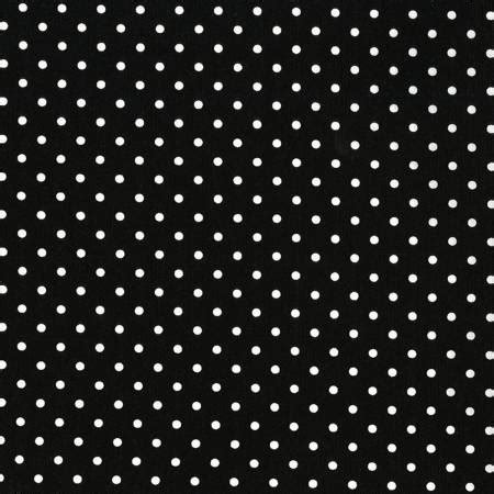 Polka Dots White Dots On Blk