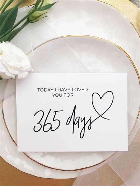Happy 365 Days Anniversary First Wedding Anniversary Card Coco Press