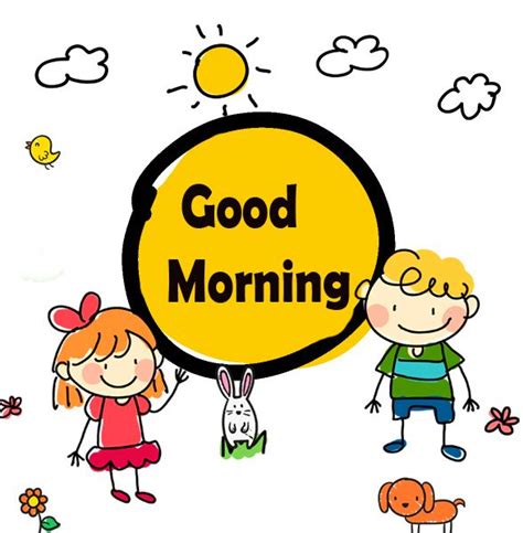 Cute Good Morning Sticker For Kids Good Morning Images Good Morning