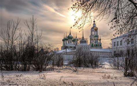 Amazing Orthodox Churches In Winter Wallpaper Nature And Landscape