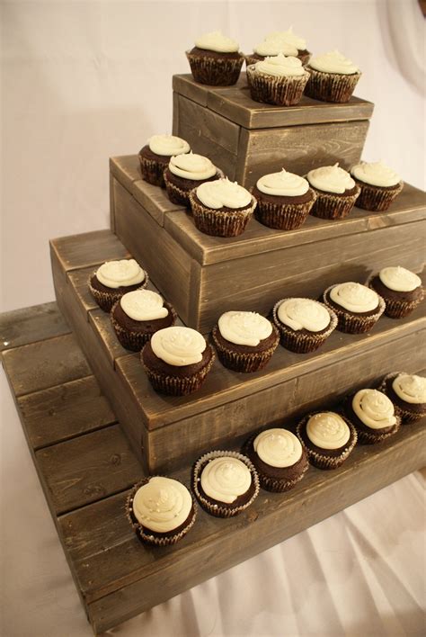 Rustic Wood Cupcake Stand For Your Beach Or Farm By Jaksdesign